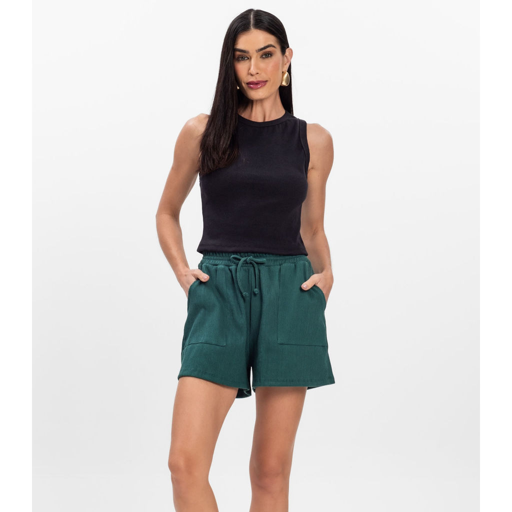 Shorts Feminino Infinita Cor Verde em Oferta na Shopee