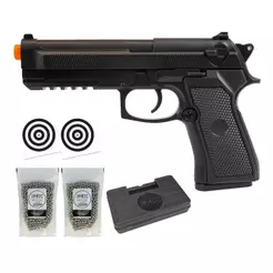Pistola de Airsoft VG PT92 V21 Mola 6mm - Rossi + Itens