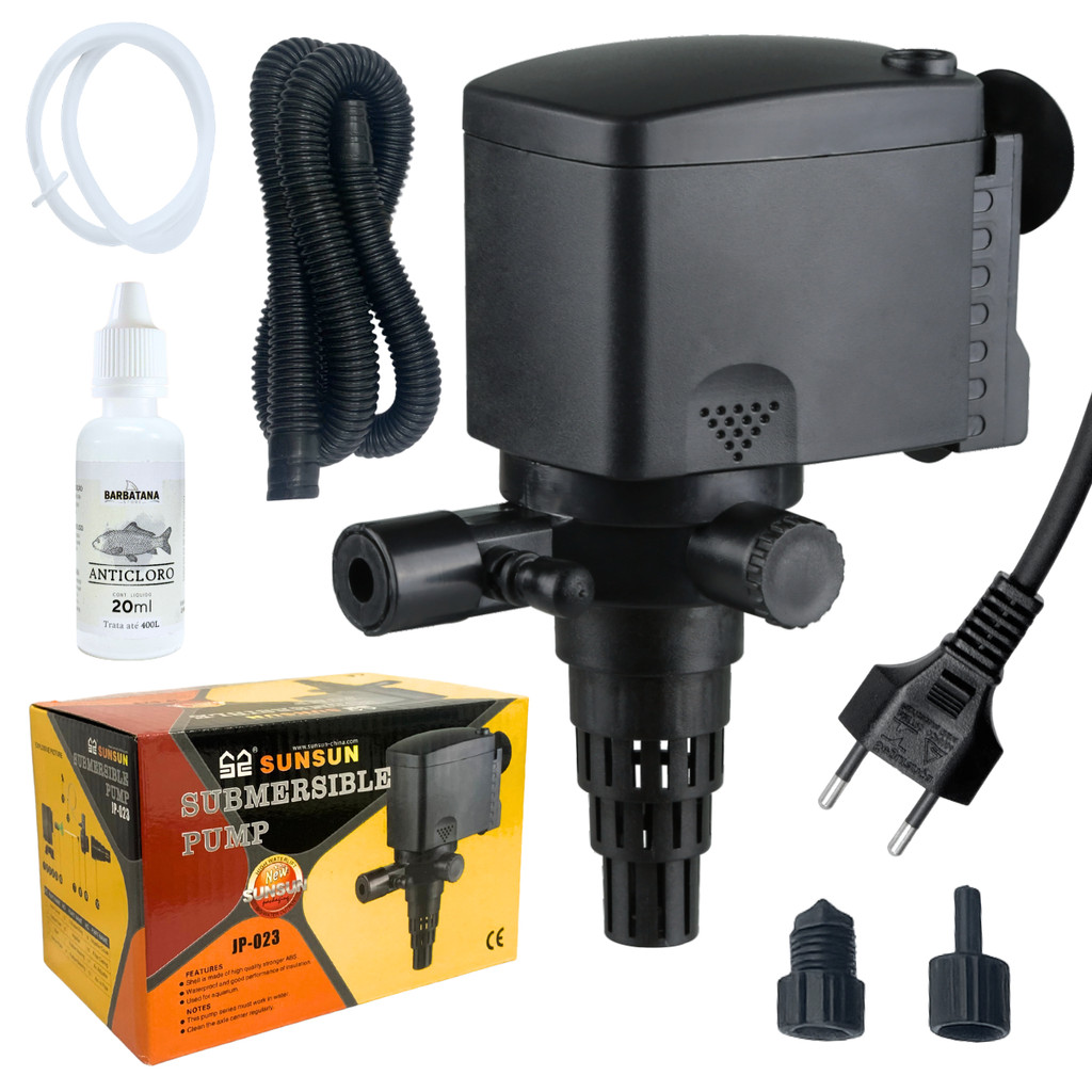 Bomba submersa SunSun JP-023 110V 1000lh aquario fonte lago + Anticloro Brinde em Oferta na Shopee