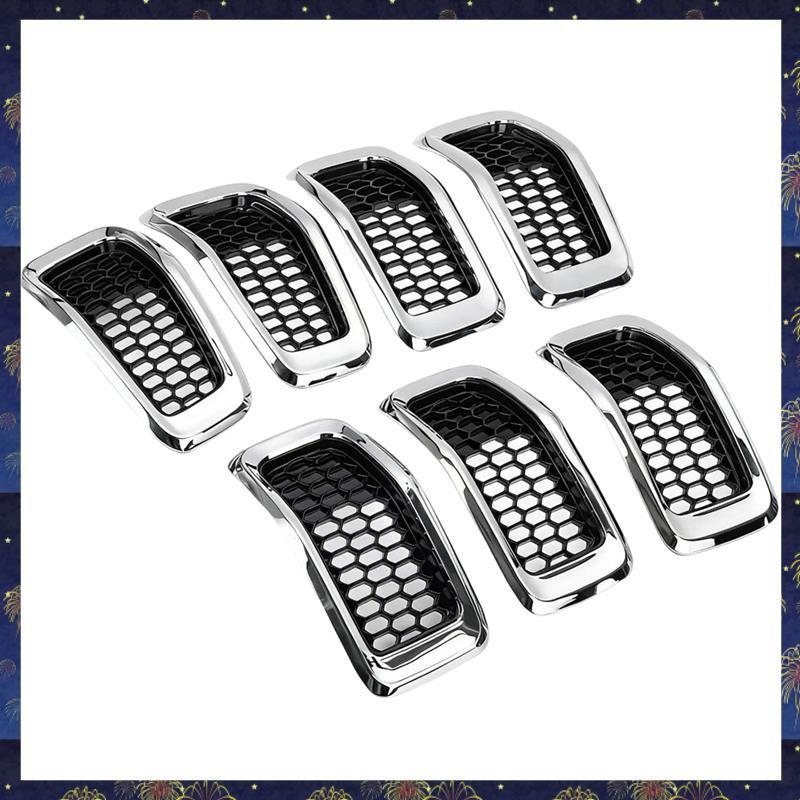 Design Do Favo De Mel Da Malha Amortecedor Carro Grade Dianteira Estilo De Corrida Para O Número Peça 2014-2018 68303626