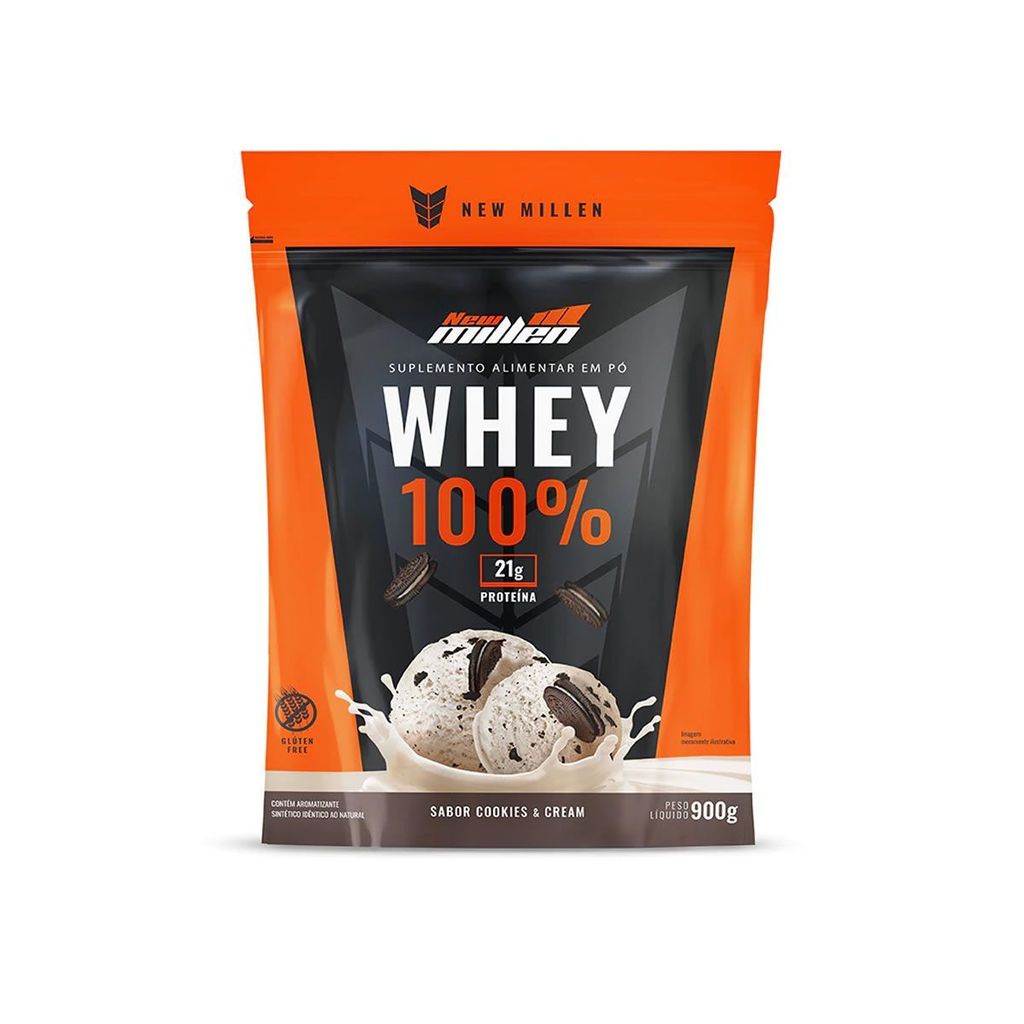 Whey 100% - 900g Refil Cookies And Cream - New Millen