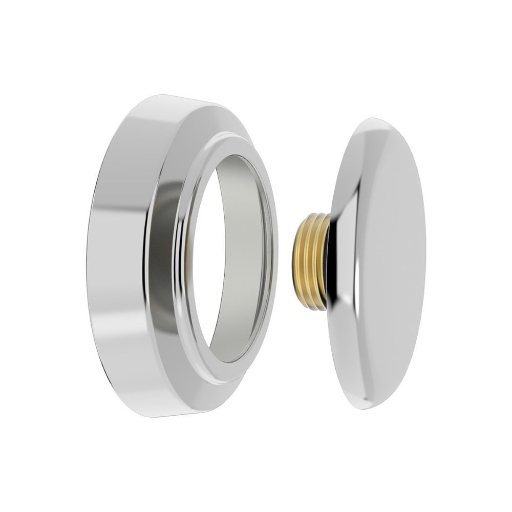 Plug De Latão Com Canopla Cromada Rosca Blukit 1/2"