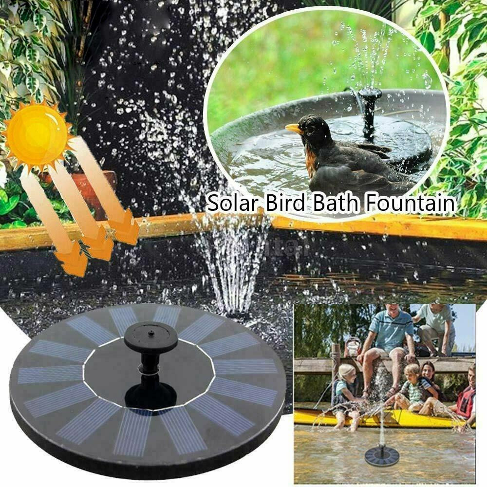 Mini Fonte de Água Solar para Piscina, Lago, Cascata, Decoração de Jardim, Bebedouro para Pássaros ao Ar Livre, Fonte Fl