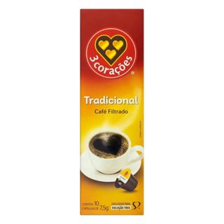 Capsula de Café Expresso 3 Corações Café Filtrado Clássico 10 UN em Oferta na Shopee