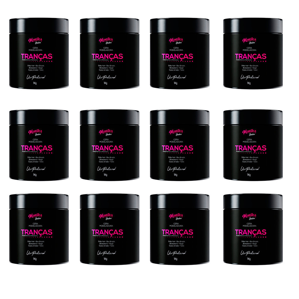 12 unid cera Modeladora Tranças Incolor Cabelo Box Braid Baby Hair Nagô Boxeadora Baby Hair low Poo 1kg monster barber !