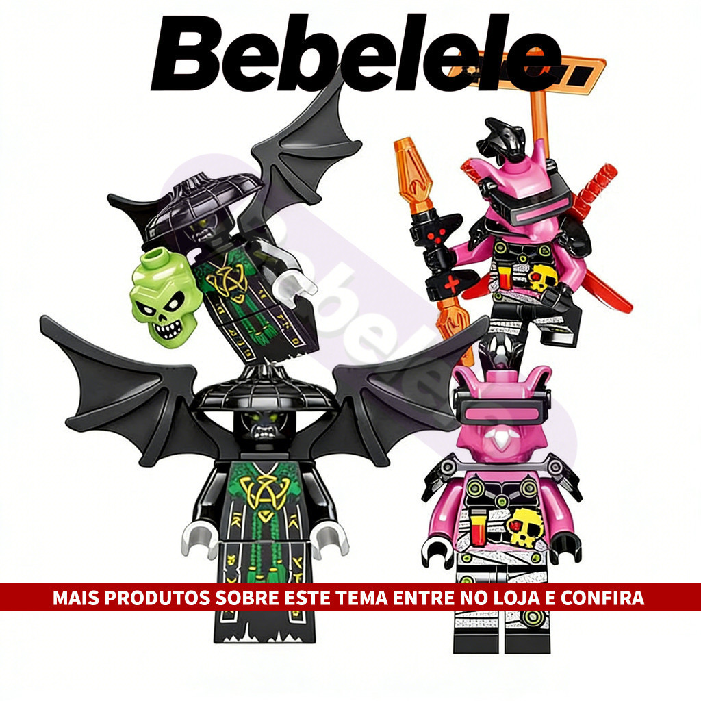 Mini Figuras Ninja Fantasma Blocos de Montar Colecionáveis Brinquedo Educativo Presente para Meninos#331
