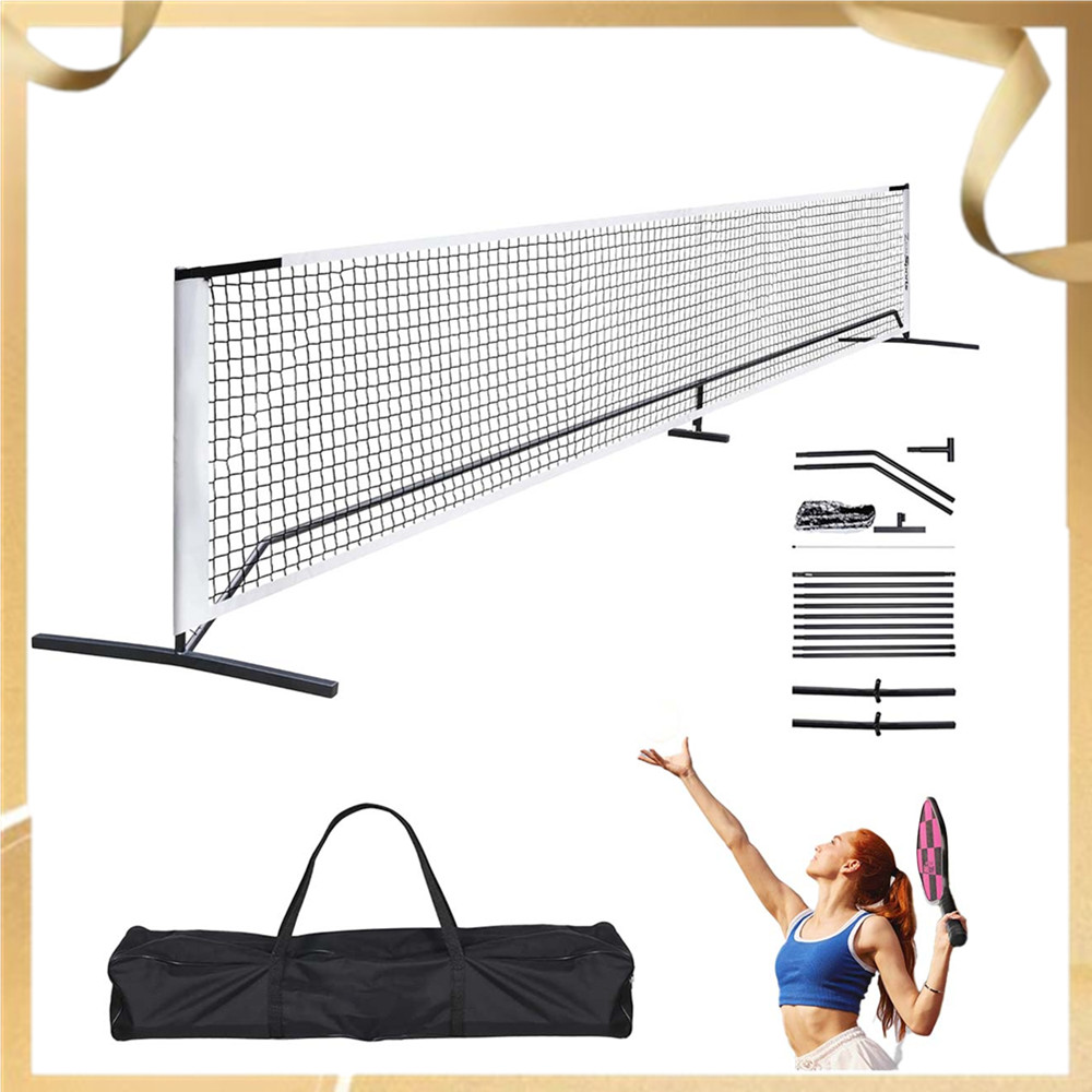 Conjunto portátil de rede de pickleball, rede de estrutura de jogo de pickleball padrão, com bolsa de armazenamento