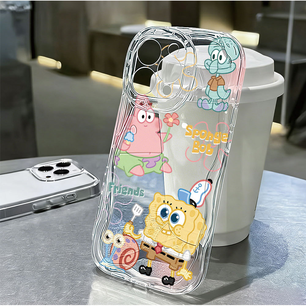 Capa Para Samsung A56 A36 A55 A54 A16 A15 A14 A05 A51 A52 A34 A35 A32 A13 A12 A04E Dos Desenhos Animados Bob Esponja Cal