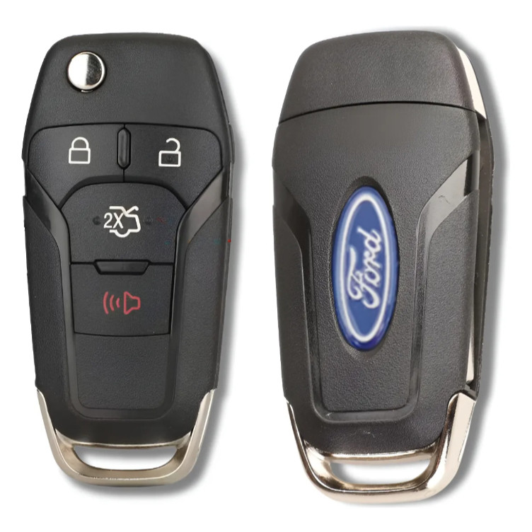 Carcaça Chave Canivete Ford Ka Novo Fusion 4 Botões Com Lâmina Pantográfica