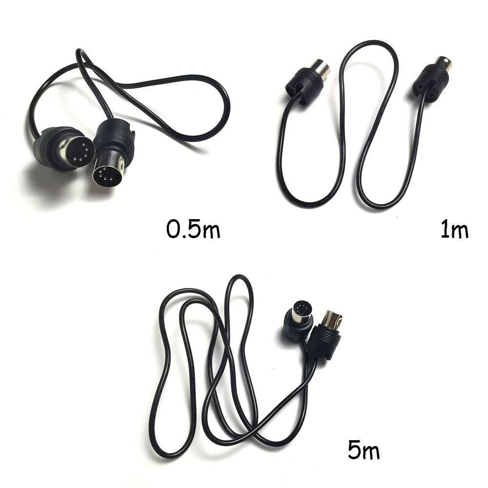 Cabo MIDI com conector DIN, 360 °     Conector macho, cabo de conexão reto de 5 pinos