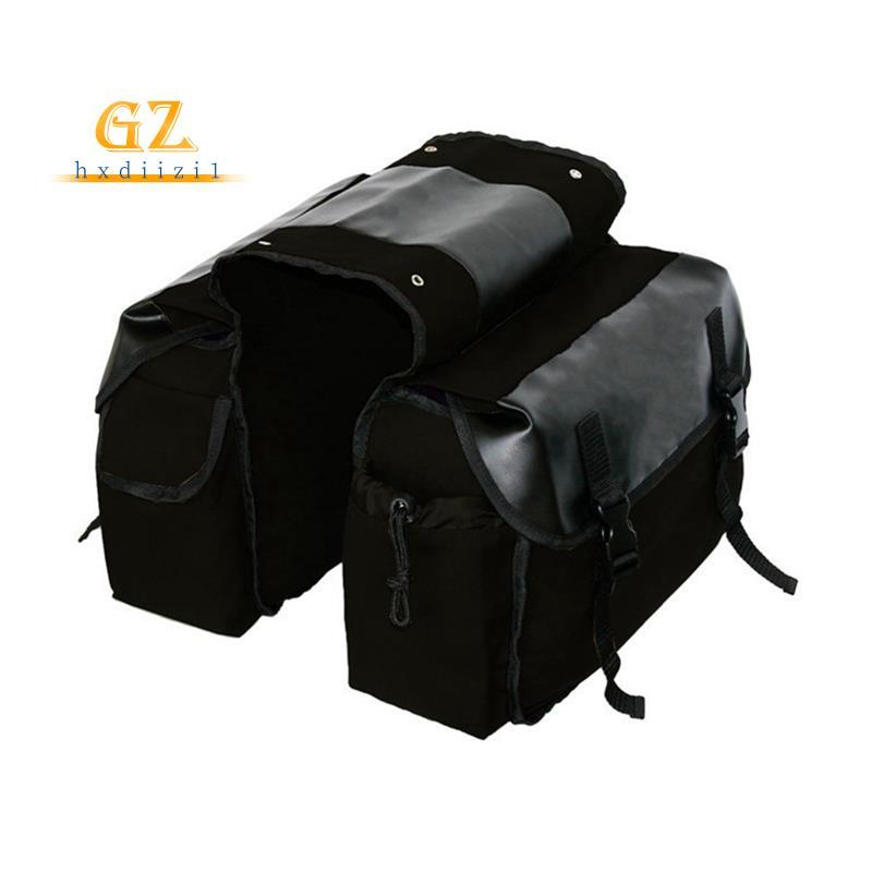 Bolsa De Selim De Grande Capacidade Para Motocicleta , Lona À Prova D'água Ciclismo Ferramentas Laterais Assento Traseir