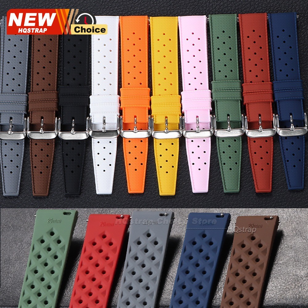 Pulseira De Silicone Tropical De Liberação Rápida , 18mm 20mm 22mm , Faixa De Borracha À Prova D'água Para O-mega , S-ei — imagem 2 de 2