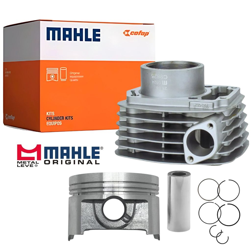 KIT CILINDRO PISTÃO MOTOR COFAP MAHLE HONDA CG 160 CARGO FAN TITAN NXR 160 BROS ESD