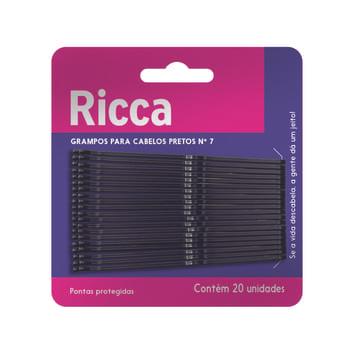 Grampo Para Cabelo Preto N7 - Ricca