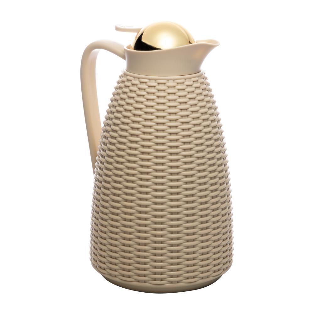 Garrafa Térmica Wolff New Rattan de Plástico Bege 1L · foto 2
