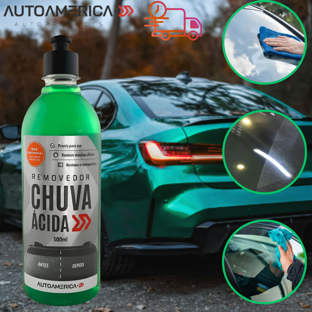 Renovador De Vidro Tira Mancha Chuva Ácida 500ml Autoamerica em Oferta na Shopee