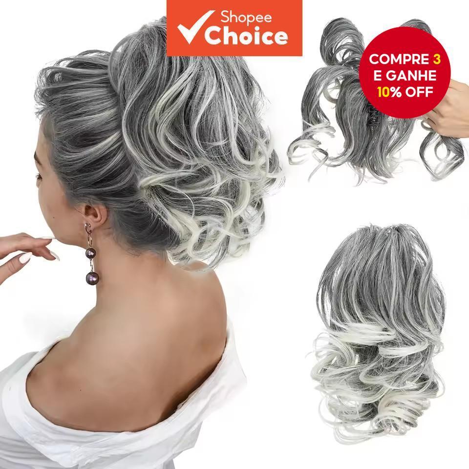 Peruca De Rabo De Cavalo Encaracolado Ajustável Extensão De Cabelo Sintético Com Clipe De Garra Feminino em Oferta na Shopee