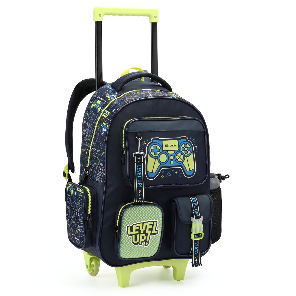 Mochila Rodinha Escolar Infantil Gamer Level Up Com Alça Reforçada Masculina Menino em Oferta na Shopee