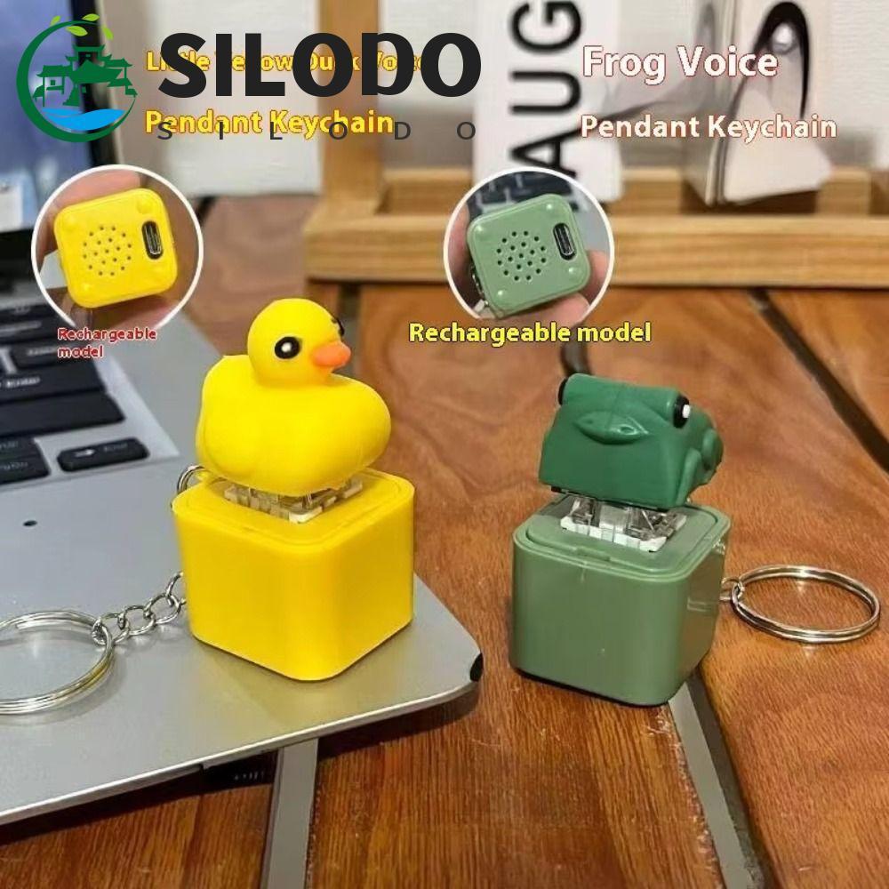 Chaveiro De Pato Sapo Assado SILODO , Com Luz LED Brinquedo De Agitação De Plástico , Bugiganga