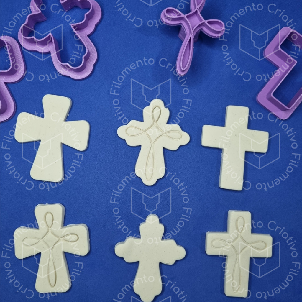 Cortador de Biscoito Cruz Cristo Religioso Kit