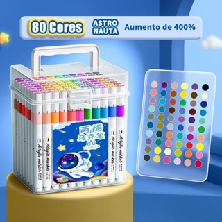 Canetas Acrílicas Profissionais Kit 24/36/48/60/80 Cores Vibrantes Permanentes à Prova d'Água em Oferta na Shopee