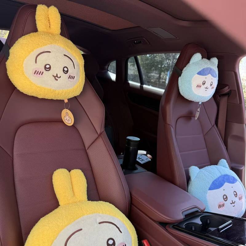 Cartoon Giicawa Car Plush Pillow Small Eight Car Decoration Four Seasons Headrest Neck Pillow Girls Cute Pillow 4Plr