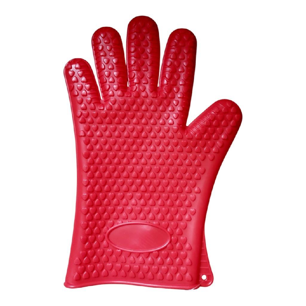 Luva Térmica Em Silicone Para Cozinha Churrasqueira VERMELHA