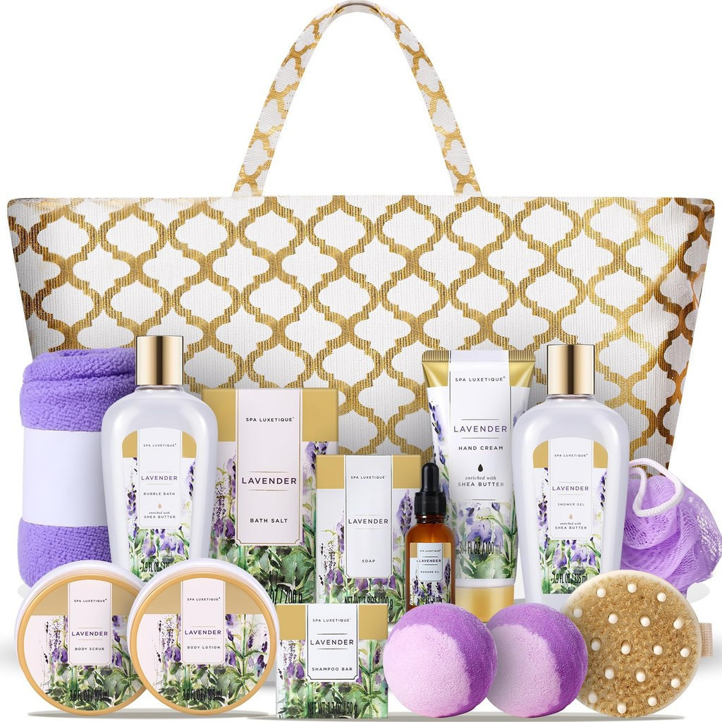 Cestas de Presente para Mulheres Cestas de Presente de Spa Bolsa Luxetique para Ela Conjuntos de Banho
