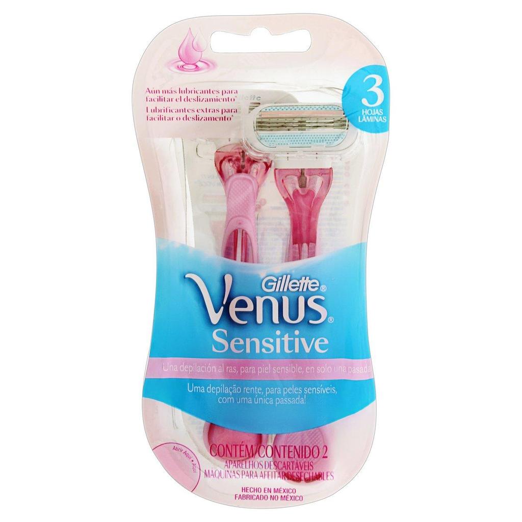 APARELHO GILLETTE VENUS 3 SENSITIVE COM 2 UNIDADES em Oferta na Shopee