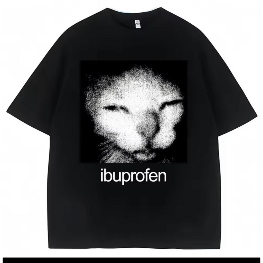 Camiseta Estampada Gato Ibuprofen 100% Algodão Unissex Premium Lançamento em Oferta na Shopee