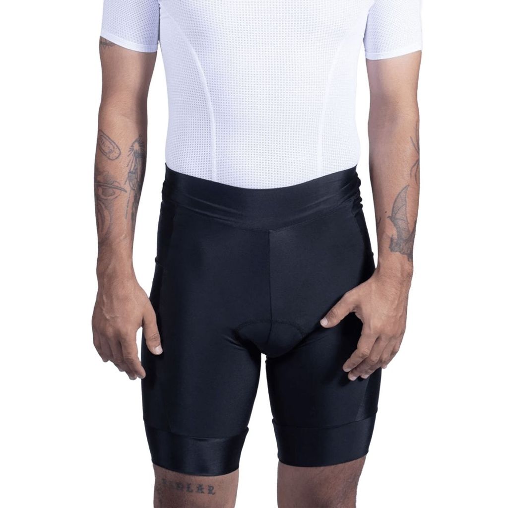 Bermuda ciclismo masculina ERT Classic forro gel c/ bolsos