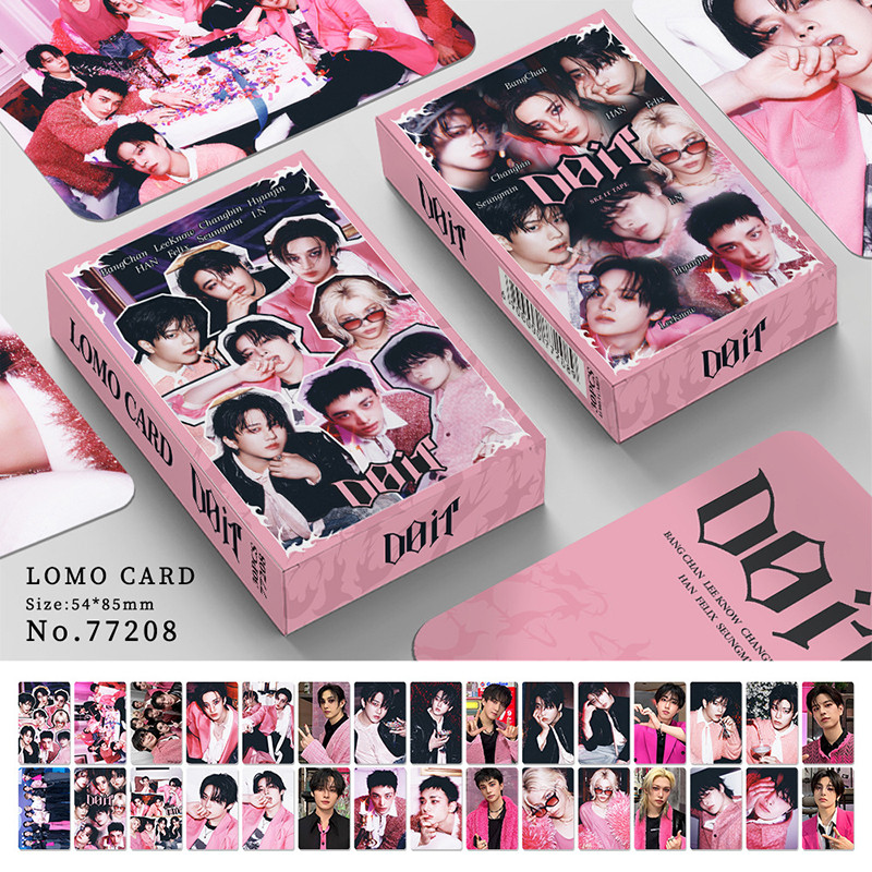 30pcs/box Stray Kids Photocards DO IT KPOP LOMO Card Collection Card em Oferta na Shopee