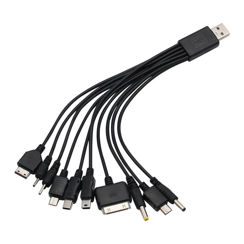 Cabo USB 10 em 1 Multi-Porta – Carregador Universal para Celulares