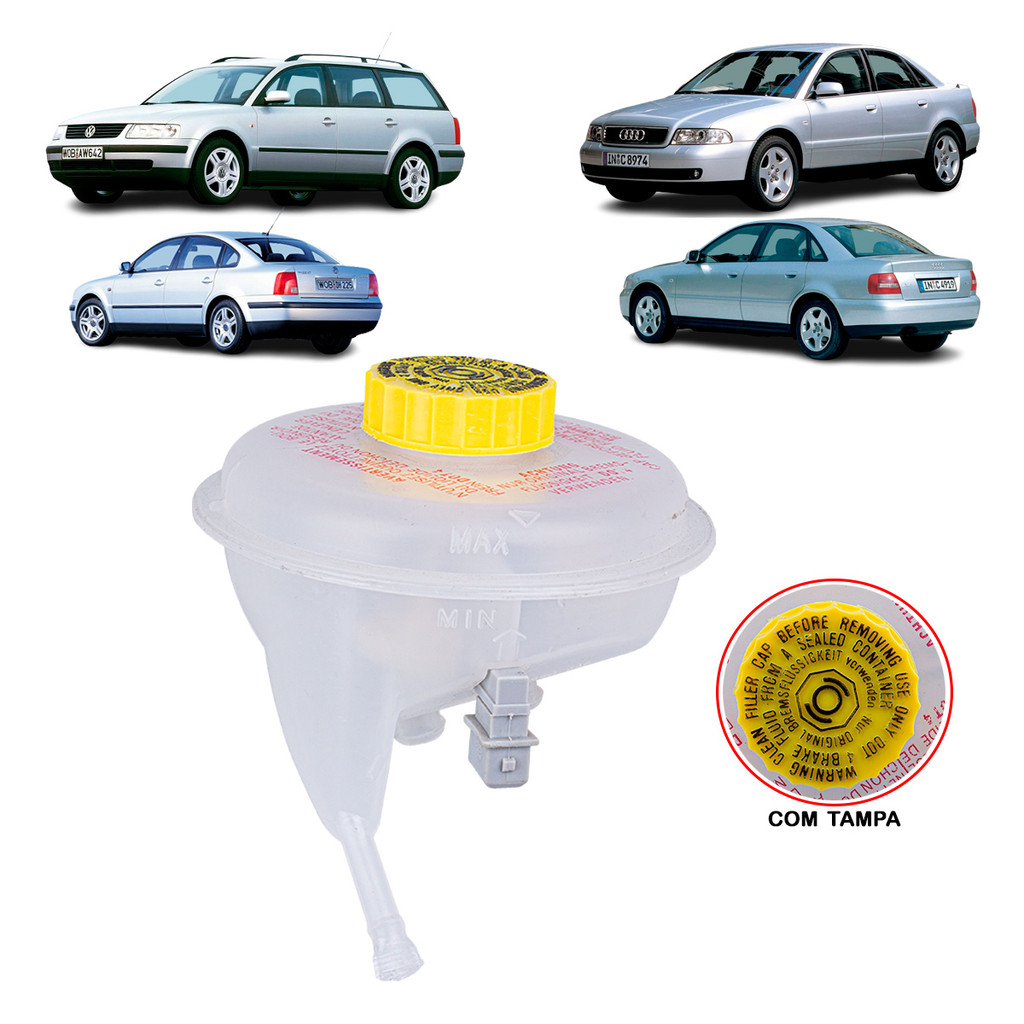 Reservatório De Óleo Freio Audi A100 1990 A 94/ A80 1987 A 96/ A4 1994 A 01/ A6 1994 A 97/ Volkswagen Passat 1996 A 2000