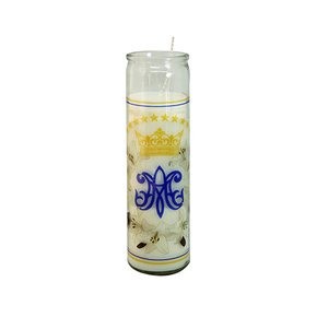 Vela Vidro Altar Lírio 22cmx 8cm