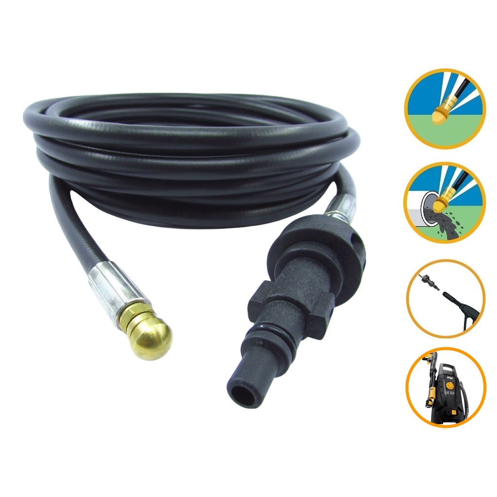 Mangueira Nylon Desentupidora 25 Mts Wap Wl 1820 Black Ultra Lavadora Alta Pressão
