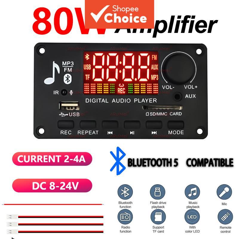 Módulo De Áudio Estéreo De Placa Amplificadora Bluetooth 5.0 2x40W De Alta Potência Para Home Theater De Carro Pro