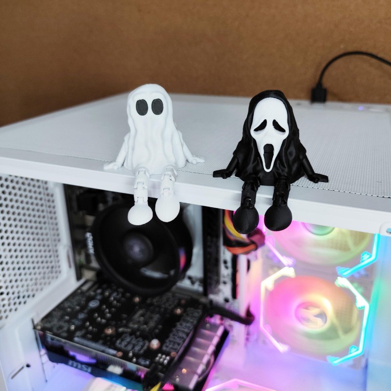 Fantasminha e Ghostface Decoração Setup Gamer Quarto Geek em Oferta na Shopee