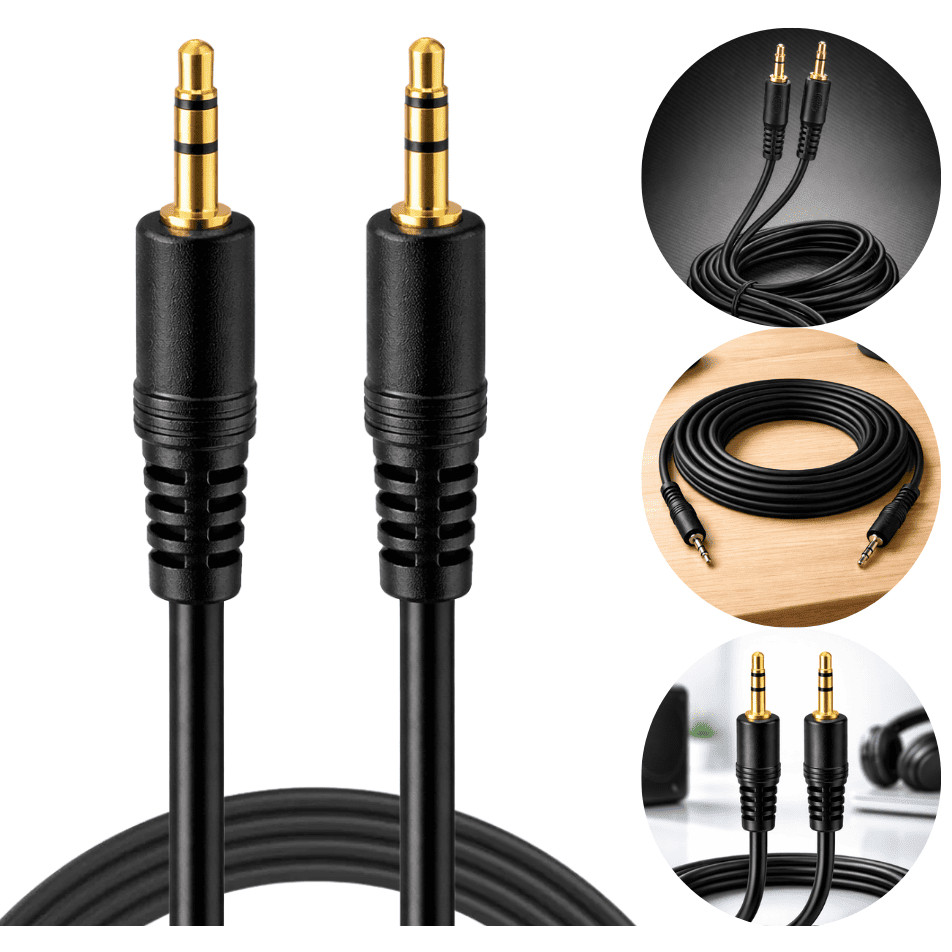 Cabo Auxiliar de Audio Stereo P2 X P2 Conector 3.5mm 3 Metros em Oferta na Shopee