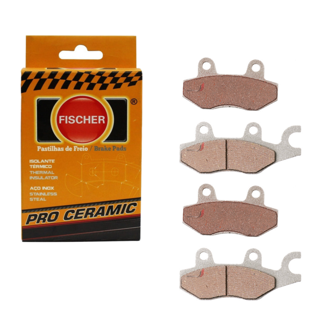 Pastilha Fischer Cerâmica Ninja 250 300 250R Dianteira Traseira FJ1850