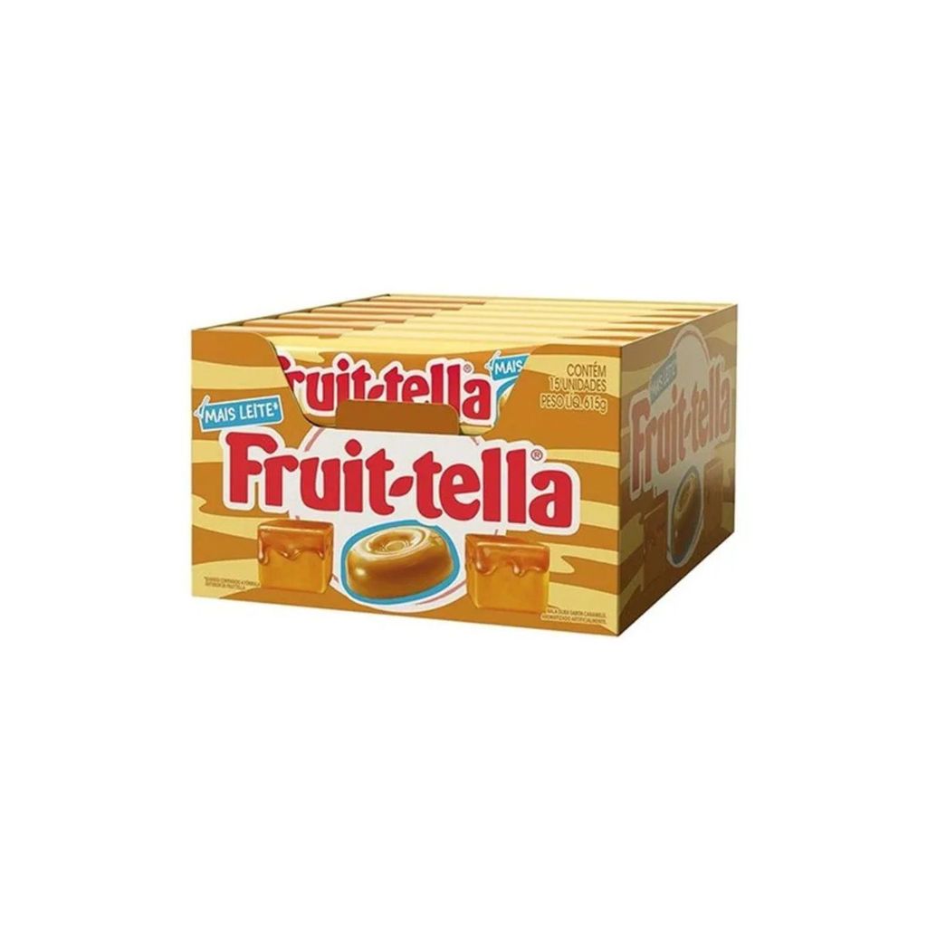 Bala Mastigável Fruit-Tella Swirl 615g | Sabor Caramelo + Leite - Display c/ 15unx41g