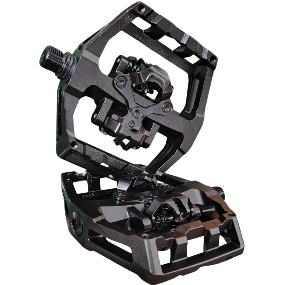 Pedal Mtb Wellgo B366B 9/16 Clip Alumínio Preto Eixo Cr-mo