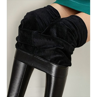 Legging Térmica Efeito Couro Peluciada Calça Feminina