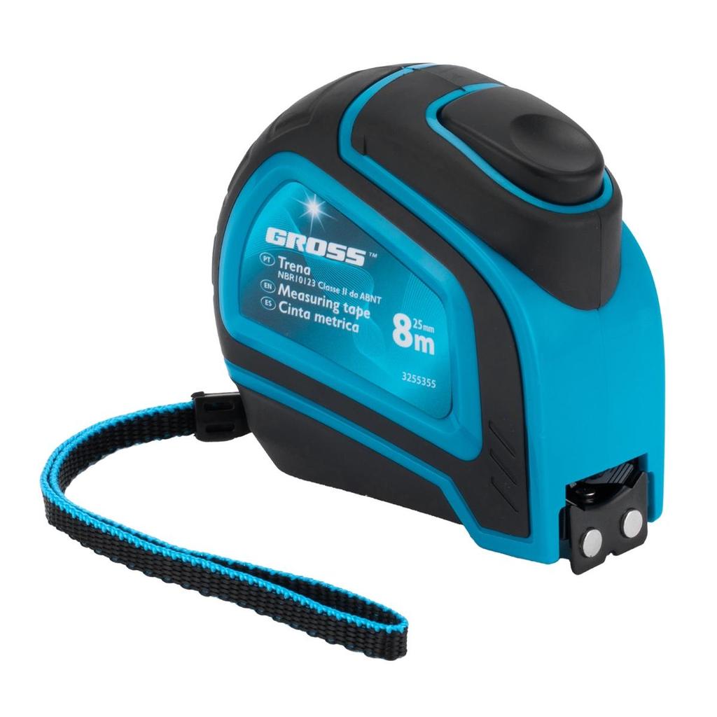 Trena 8m 25mm Autostop Leitura Mm/Pol Fita Metal Gross em Oferta na Shopee