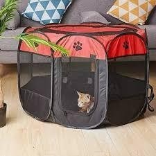 Cercado Pet Dobrável Casinha Cercadinho Cachorro Gato Dormitório Canil Portátil Área