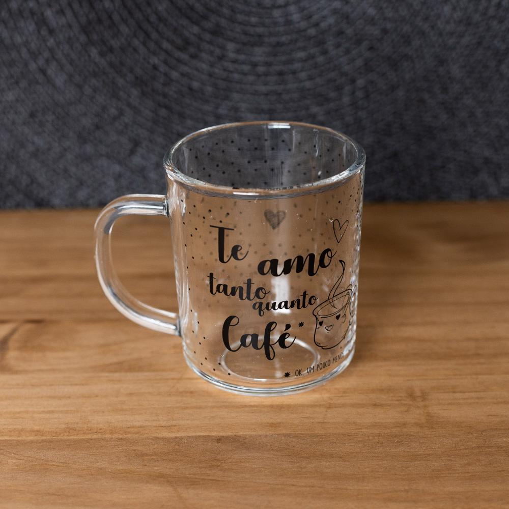 2 Canecas Lyor de Vidro Te Amo 220ml em Oferta na Shopee