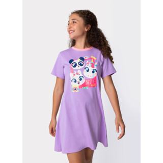 Camisola Manga Curta Algodão Menina Teen Multibichos Best Friend - Puket em Oferta na Shopee