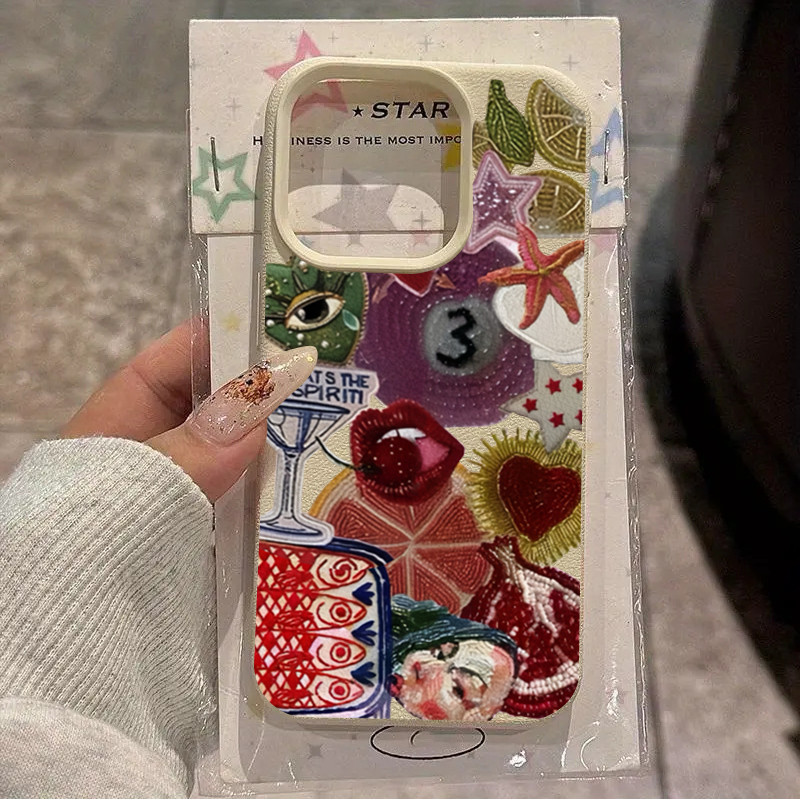 Minimalista Oceano Lábios Elemento Padrão Caso De Telefone Para Samsung A56 A26 A06 A15 A54 4G A36 A55 A35 A25 A52 A16 A