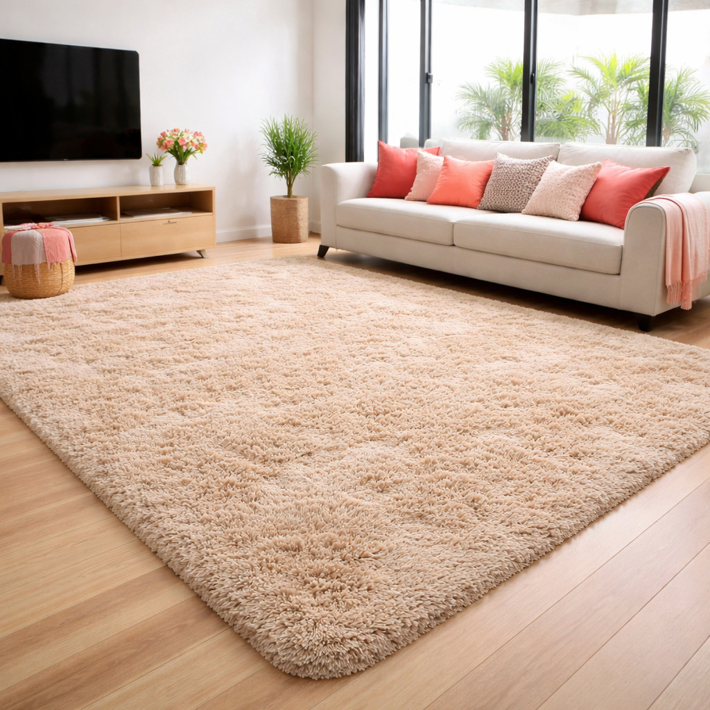 Tapete Peludo 3,00 x 2,00 Grande Felpudo Para Sala e Quarto