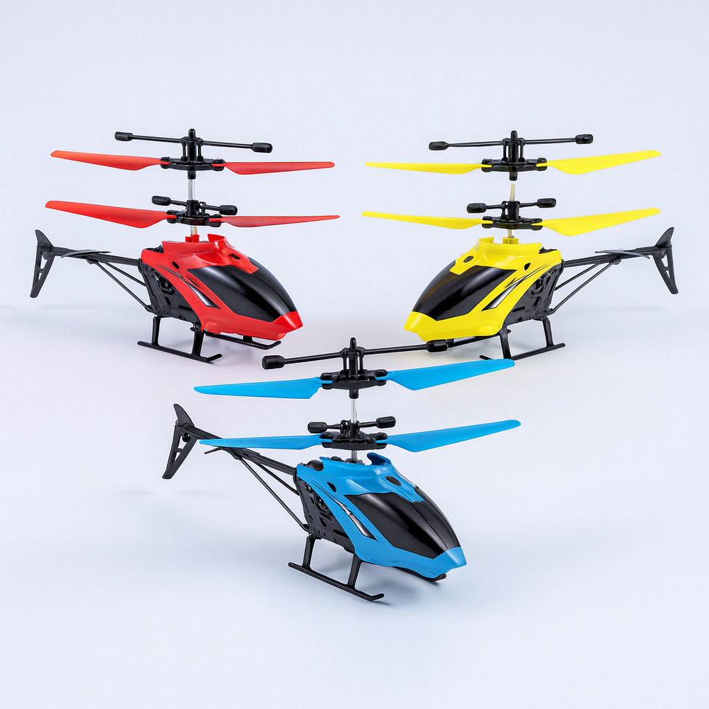 Brinquedo Helicóptero que Voa com Sensor de Mão e LED Colorido